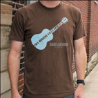 ウディ・ガスリー&ピート・シーガーTシャツ(チョコレート)(Smithsonian Folkways Official)