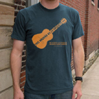 ウディ・ガスリー&ピート・シーガーTシャツ(ネイビー)(Smithsonian Folkways Official)
